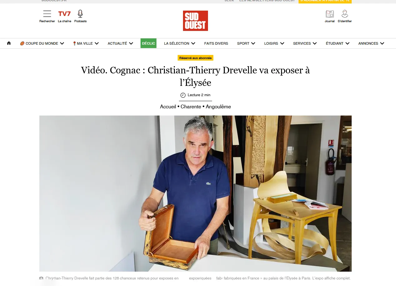 Atelier Drevelle dans les médias | Ébénisterie de luxe. 