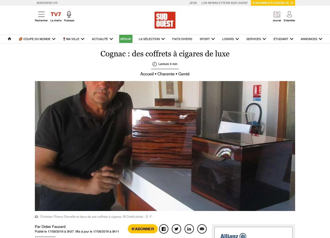 Atelier Drevelle dans les médias | Ébénisterie de luxe. 